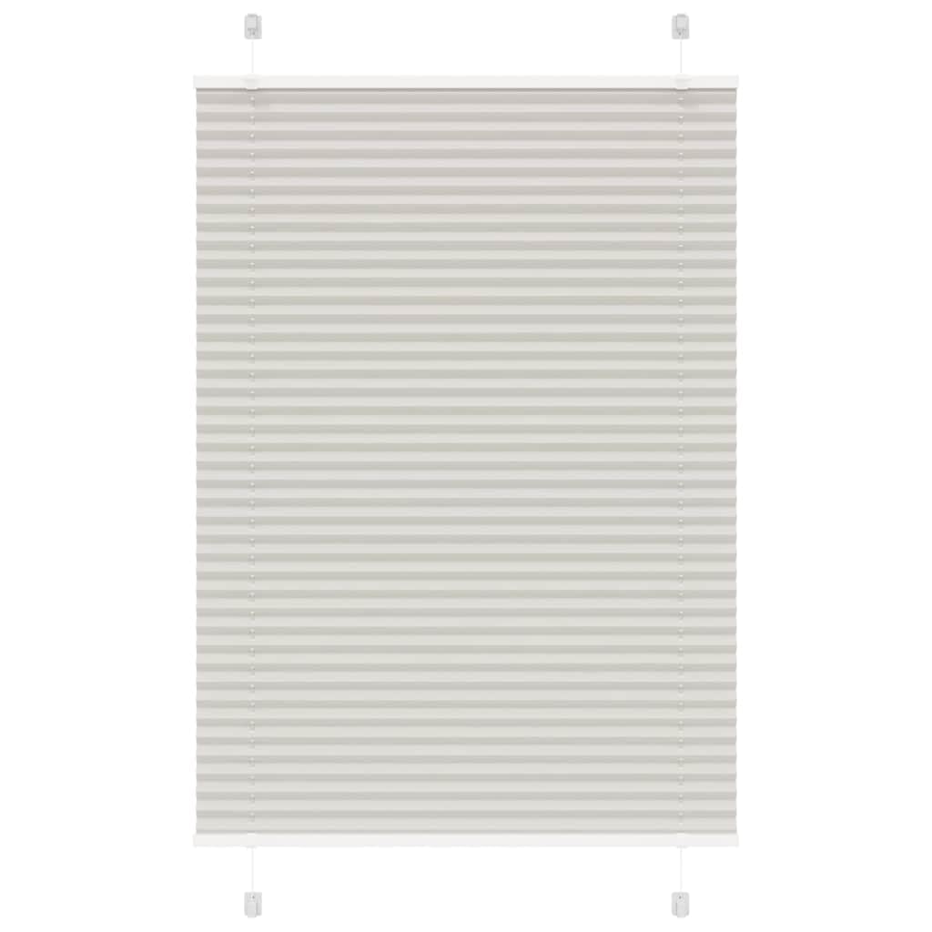 Vidaxl Light Grey Pleated Blind 90X100 Cm Fabric Width 89.4 Cm Polyester, Pleated Window Shade, Pleated Shade, Concertina Blind, Plisse Blind
