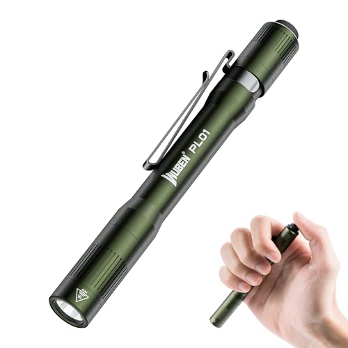 WUBEN PL01 Pen Light, 650 Lumens Pocket EDC Flashlight Rechargeable, Bright LED Pen Flashlight, IP68 Handheld Flash Lights, Compatible 2 AAA Battery for Home, Outdoor, Emergencies, Inspectio