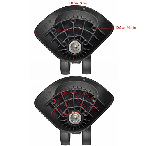Luggage Suitcase Wheels, 2 Pcs Swivel Wheel Replacement Plastic Luggage Travel Suitcase Wheels Bearings Repair Set3