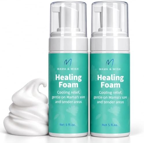Mama & Wish Witch Hazel Perineal Healing Foam | Postpartum Spray, 2-Pack