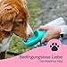 MalsiPree Portable Dog Water Bottle - 19 Oz, Blue - Leak-Proof Water Bowl Dispenser with Lock for Hiking, Travel & On-The-Go