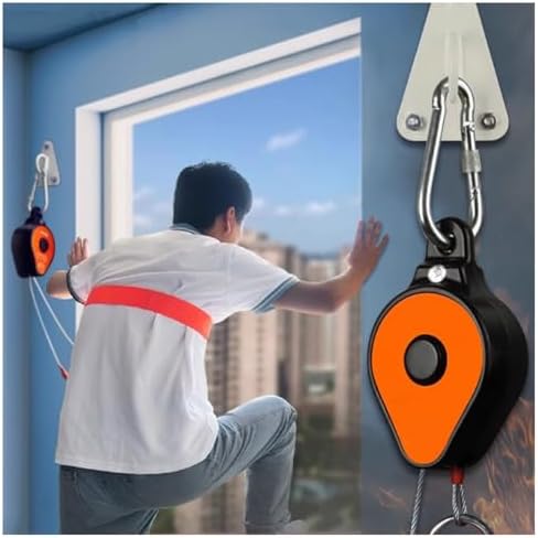 High Rise Escape Descent Device - 40m Fire Safety Rope System for 2-33 Floors, Emergency Building Evacuation Kit, Home Fire Escape Solution, Reliable Safety Gear