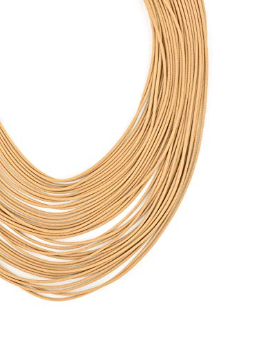 ZENZII Multi Strand Statement Bib Necklace with Magnetic Clasp for Women3