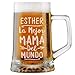 Jarra de Cerveza Personalizada MEJOR MAMÁ MUNDO. Regalo Grabado y Personalizado para Hombre o Mujer. Detalle para Celebraciones Cumpleaños Aniversario Regalo Día de la Madre Jubilación. Regalo