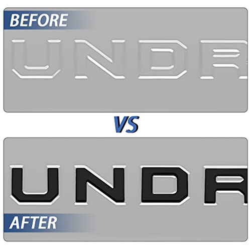 Tailgate Insert Letters Compatible For 2022 2023 Tundr Rear Emblems Not Decals Stickers With Strong Certified Adhesive -Matte Black #TOP4
