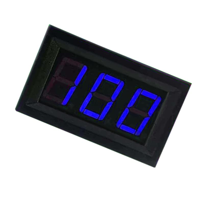 Generic 0.56 Inch Easy Install 0-100V Digital High Voltage Tester for Plastic DIY Enthusiasts (BLUE)