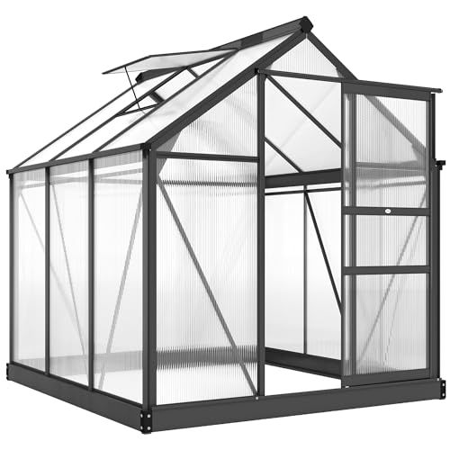 Outsunny Serre de Jardin Polycarbonate 3,65 m&sup2; Serre en...