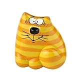 Jetzt gibt es Elefant, Frosch, Schwein, Katze und Monster als Magneten für den Kühlschrank oder wo es sonst noch hygroskopisch zugeht.  / Magnet Katze  / Porzellan, Höhe: 5 cm  / In Geschenkverpackung mit Sichtfenster