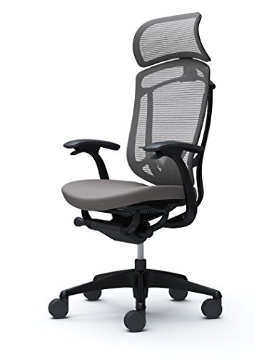 オカムラ オフィスチェア コンテッサ セコンダ 固定肘 エクストラハイバック 座:クッション ミディアムグレー CC47MS-FPD2