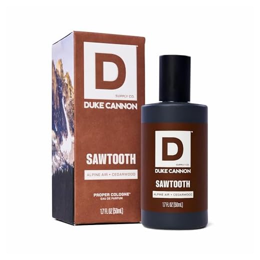 Duke Cannon Proper Cologne Sawtooth | Men's Eau de Parfum | Alpine Air and Cedarwood | Fresh, Woodsy, Long-Lasting Scent | 1.7 fl oz