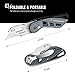 FantastiCAR Folding Utility Knife Box Cutter with 5-Piece Extra Blades, Aluminum Body and Lock-Back Anti-slip Handle (Gray)