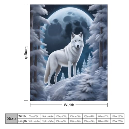 Plaid polaire loup couverture flanelle idée cadeau douce - 6