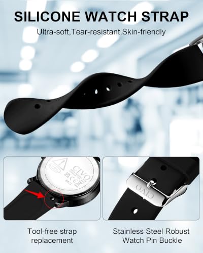 Image of CIVO Night-Light Nurse Watches for Women: Easy-Read Analog Waterproof Watch