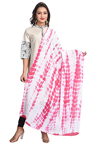 Image of Women's Pure Cotton Traditional Authentic Shibori Tie Dye Dupatta Chunni