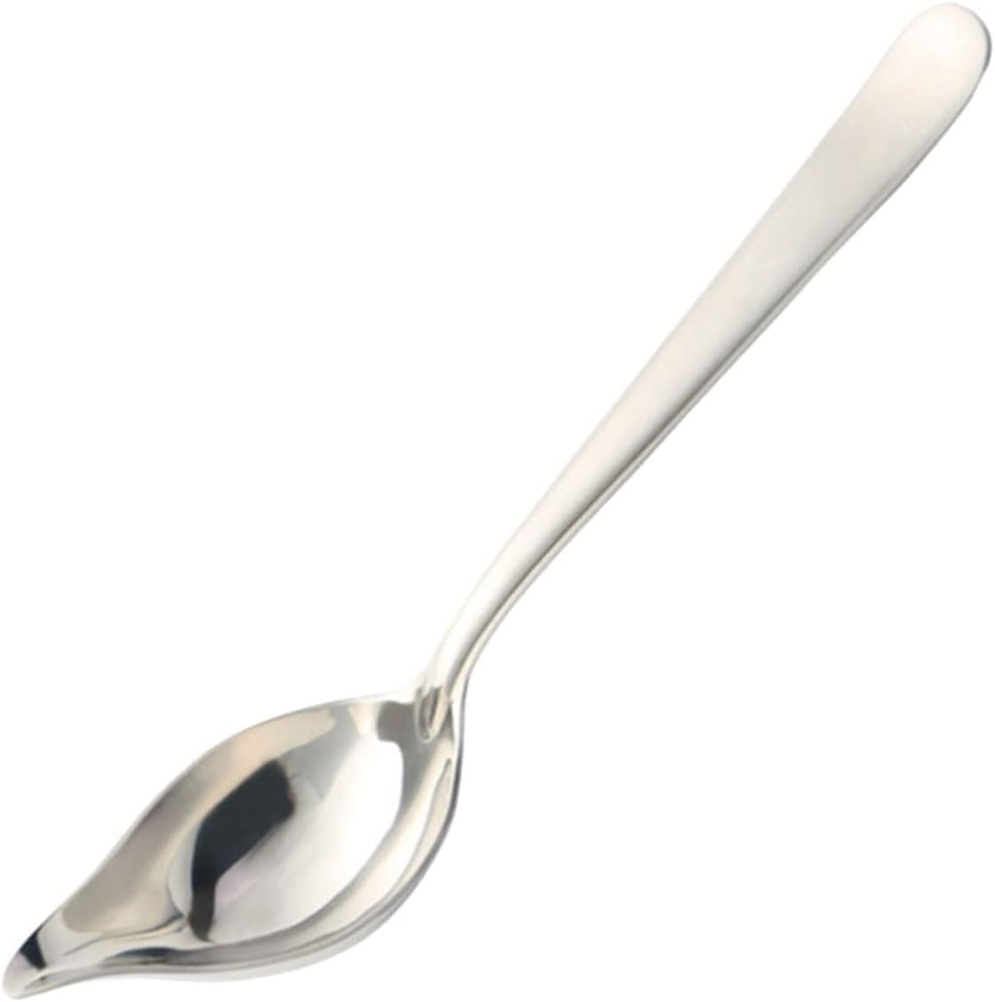 Steel for Spoon Decoration Restaurant Utensils Ladle Gravy Sauce Sauce Drizzle Oil Gravy Sauce Spoon Soup Stainless Steel Tapered Sauce Spoon with Cooking Utensils/399 (Color : Silver Size : 22.8X4.7