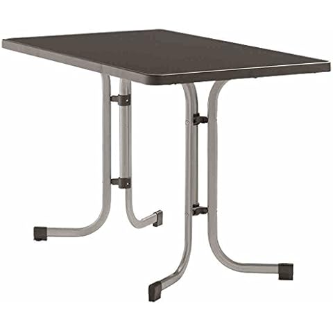 Sieger 233/A Table de Jardin Rectangulaire Repliable Plateau Décoratif Graphite 115 x 70 x 72 cm Cover