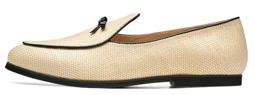 Image of Journey West Men's Suede Leather Belgian Loafers for Men Slip-on Casual Penny Casual Loafers