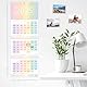 Häfft® 3-Monatskalender 2025 Wandkalender mit Datumsschieber Rainbow Bürokalender, Office-Kalender, Wandplaner mit Ferienterminen & Jahresübersicht - nachhaltig & klimafreundlich