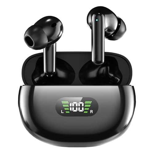 bluetooth ワイヤレスイヤホン 【2025新登場!】 ブルートゥース bluetooth 5.4 イヤホン 自動ペアリング LEDディスプレイ搭載 マイク付き ENC搭載 Type-C充電 タッチ操作 軽量/小型 IPX7防水 片耳/両耳対応 スポ