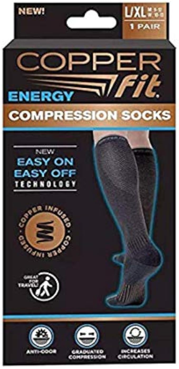 Copper Fit Unisex Compression Sock, Choose Size and Quantity