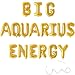 yaxwhty Big Aquarius Energy Banner, Zodiac Birthday Banner,January February Birthday Banner, Zodiac Aquarius, Horoscope, Astrology Bday Party Decorations,Gold