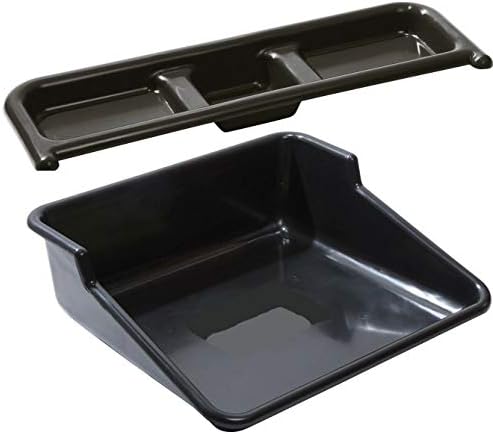 Large Black Plastic Potting Tray with Shelf Garden Greenhouse Plant Pot Tidy Work Table