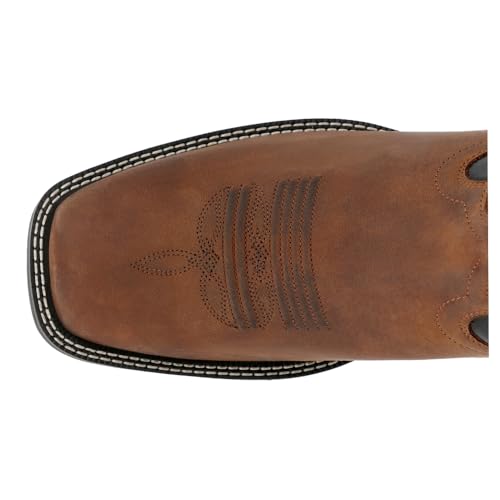 Durango Mens Shyloh Embroidered Square Toe Casual Boots Mid Calf - Black, Brown4