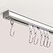Ceiling Track for Curtains, 3ft - 6ft, Room Divider, Ceiling Curtain Track, Room Divider Curtain Rod, Numerous Hooks with End Hook, Easy Install, for Spaces 3ft - 6ft, White