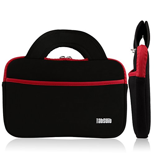 Tabsuit 7" Tablet Sleeve Bag Compatible For Dragon Touch Y88X Pro/Y88X/M7 Kids Tablet, Matrixpad S7, Z1 Kids Tablet, Ipad Mini 4 3 2 1, Galaxy Tab A 8.0 With Accessory Pocket - Black #TOP3