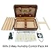SEGAPHY Cigar Humidor with 2-Way Humidity Control,Cigar Leather Travel Case with Lighter,Cigar Cutter and Draw Enhancer Tool All-in-One,Portable Humidor with Cedar Lining Hold 4 Cigars (Saddle Brown)