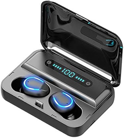 Earbuds Wireless Bluetooth 5.0 Headphones, Deep Bass Stereo Sound, Advanced Noise Cancellation & Wireless 2000mAh Charging Case, Wireless Invisible Earbuds with Led Display Screen