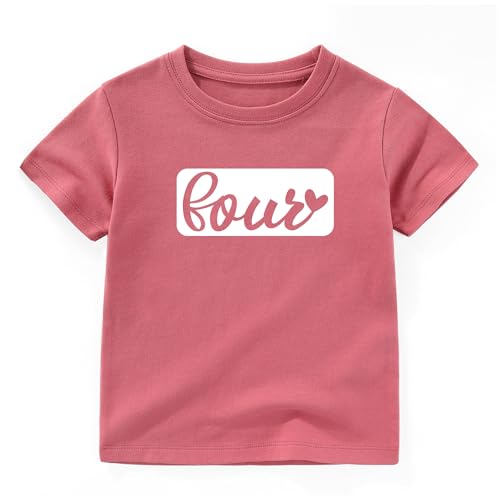 Image of 4th Birthday Shirt boy Girl Unisex Four Shirt 4 Year Old Birthday t Shirt Outfits