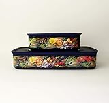  Tupperware Quadro Dose Pfau 1x 500ml + 1x 1L Vorratsbehälter