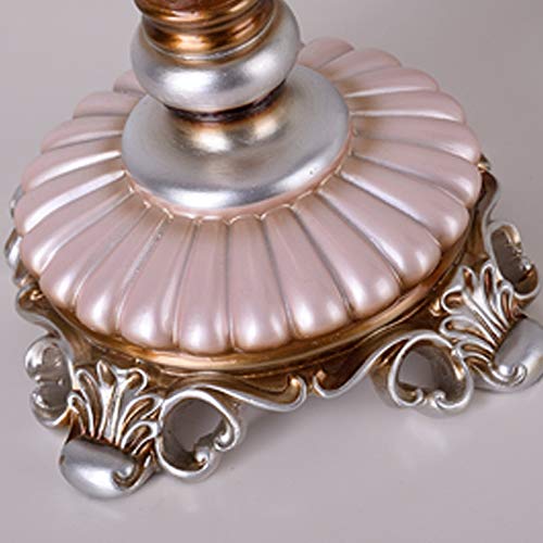 Modern Resin Table Lamps Pink Victorian Style Desk Light Fabric Lampshade Resin Lamp Body Bedside Reading Lighting Suitable For Bedroom Living Room Romantic Dining Room Lighting #TOP5