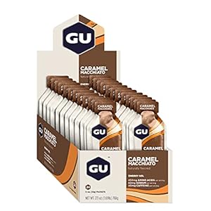 GU Energy Gel, Caramel Macchiato (koffie karamel), doos met 24 x 32 g