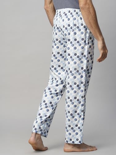 Image of Urban Scottish Men's Blue Checks Woven Cotton Pyjama with Side Pockets