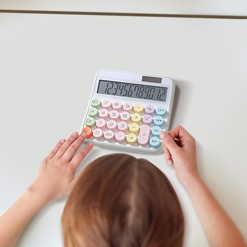 Calculadora de escritorio de 12 dígitos con pantalla LCD grande de 5 pulgadas para oficina 7