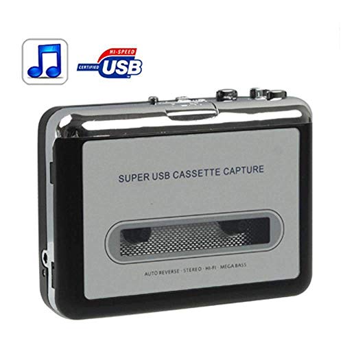 Image of MICROWARE Cassette to MP3 Converter Tape to Music Player Digital Audio Recorder Convert to MP3 Save into USB Flash Drive with USB Cable