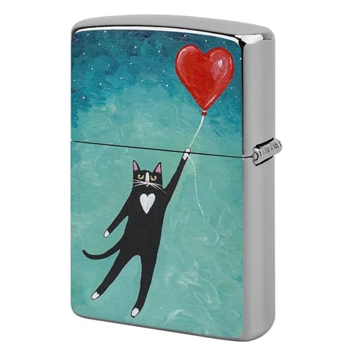 ライターケース ZIPPO/ジッポー兼用ケース 猫柄 ねこ ジッポライターカバー 互換性のある 軽量 おしゃれ 両面プリント メンズ レディース 贈り物