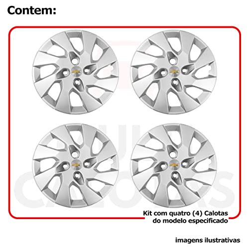 4x Calota Gm Corsa Celta Prisma Aro 13 com Emblema 140cb