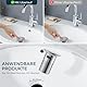FORIOUS Wasserhahn Bad Hoch mit Ablaufgarnitur,360° Drehbar Edelstahl Waschtischarmatur Hoch mit Warm/Kaltwasser Mischbatterie Einfache Montage für Badezimmer Waschbecken