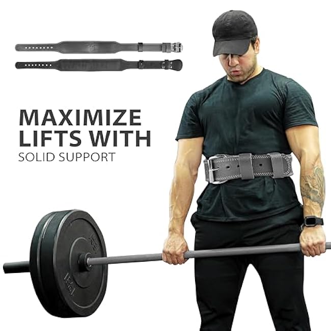 Spartan Weight Lifting Belt (5mm Thick) - Genuine Leather Lifting Belt Gym for Men & Women - Functional Workout Belt - Gym Belt for Weightlifting, Powerlifting, Squat & Deadlift - Adjustable Weightlifting Belt