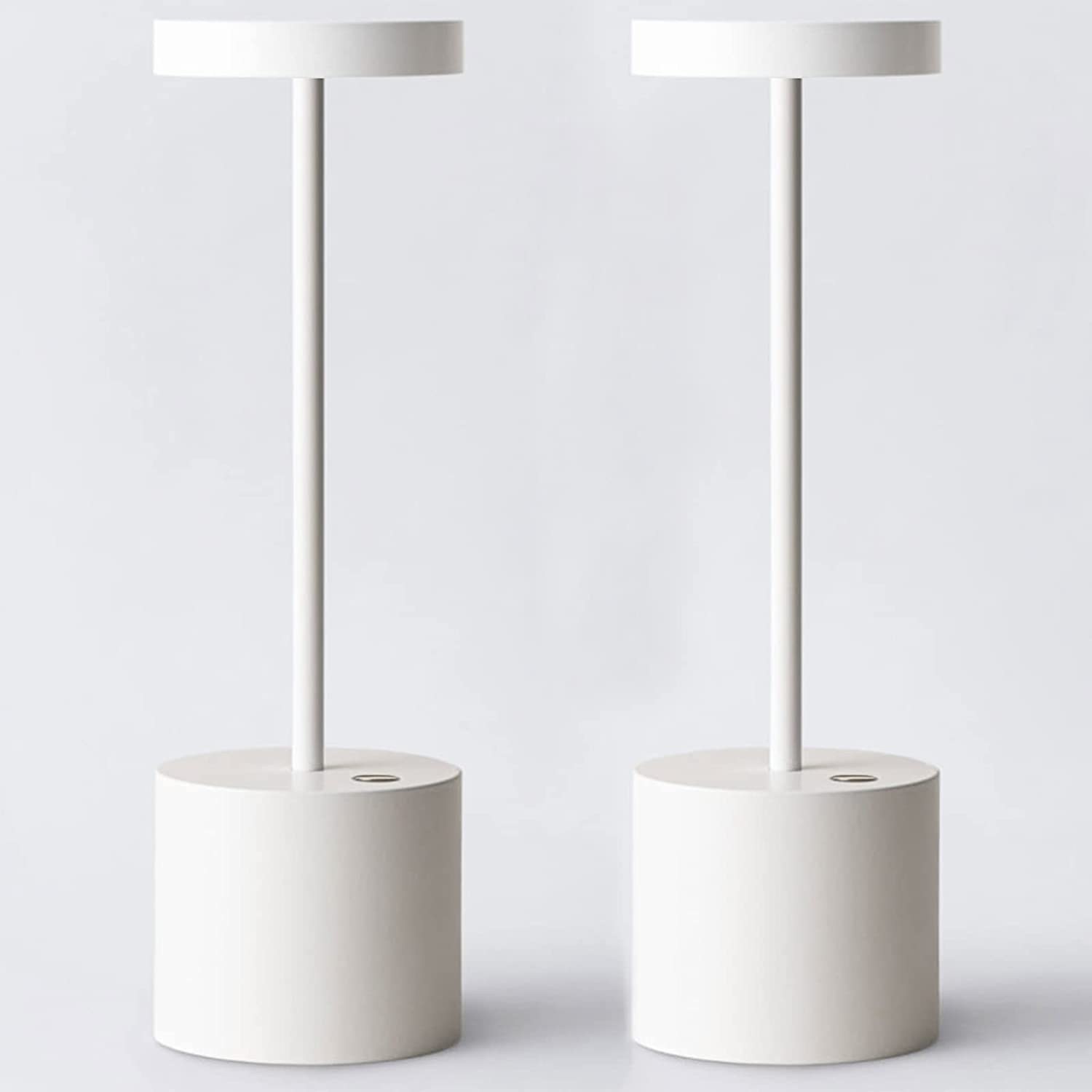 HYMZP Lampada da Tavolo Senza Fili，5000mAh Ricaricabile LED Lampada da Tavolo,Dimmerabile, Luce per Ristorante/Interno/Esterno-Bianco
