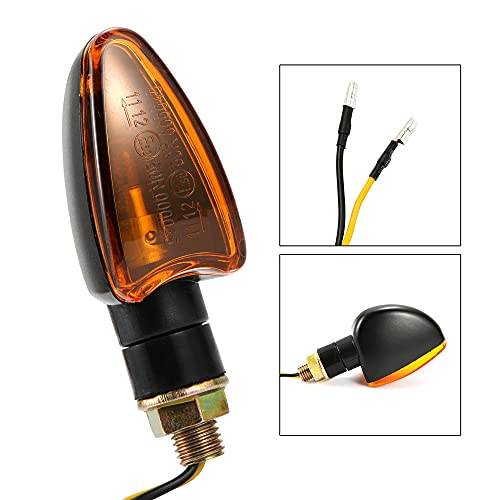 2 Peças Indicadores De Seta Para Motocicleta Universal Luz âmbar Pisca Iluminação Lanterna Traseira