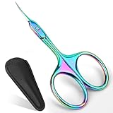 Wgbon Cuticle Scissors, Extra Fine Curved Manicure & Pedicure Nail Scissor for Women/Men, Professional Small...