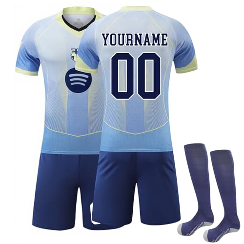 Barca Camisetas de Fútbol Personalizadas para Hombres y Niño Camiseta Futbol de Casa/Visitante con Nombre y Número Ropa Futbol Niño Infantil/Adulto Equipacion Futbol