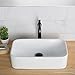 KRAUS Elavo Rectangular Vessel White Porcelain Ceramic Bathroom Sink, 19 inch KCV-122
