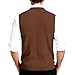 Men's Casual Sweater Vest V-Neck Slim Fit Classic V-Neck Knitwear Sleeveless Sweater Knitted Pullover Fashion Browns L