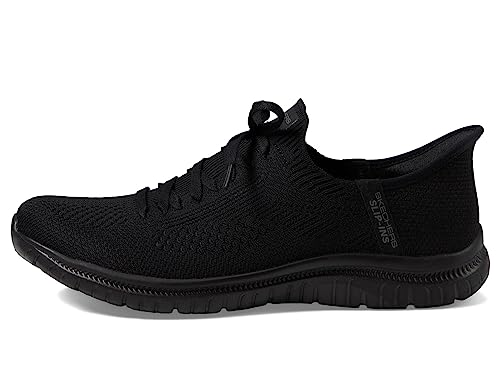Skechers Women's Virtue-Divinity Sneaker, Black/Black=BBK, 9 Wide