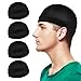 Silky Bonnet for Men, Wave Cap Satin Silk Hair Bonnet for Sleep, Durags Elastic Band Wave Caps for 360 540 720 Waves, Sleeping Shower Caps Silk Hair Wrap for Men Women (Black)
